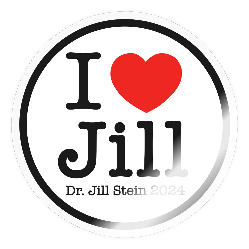 I Love Jill Sticker - transparent glossy