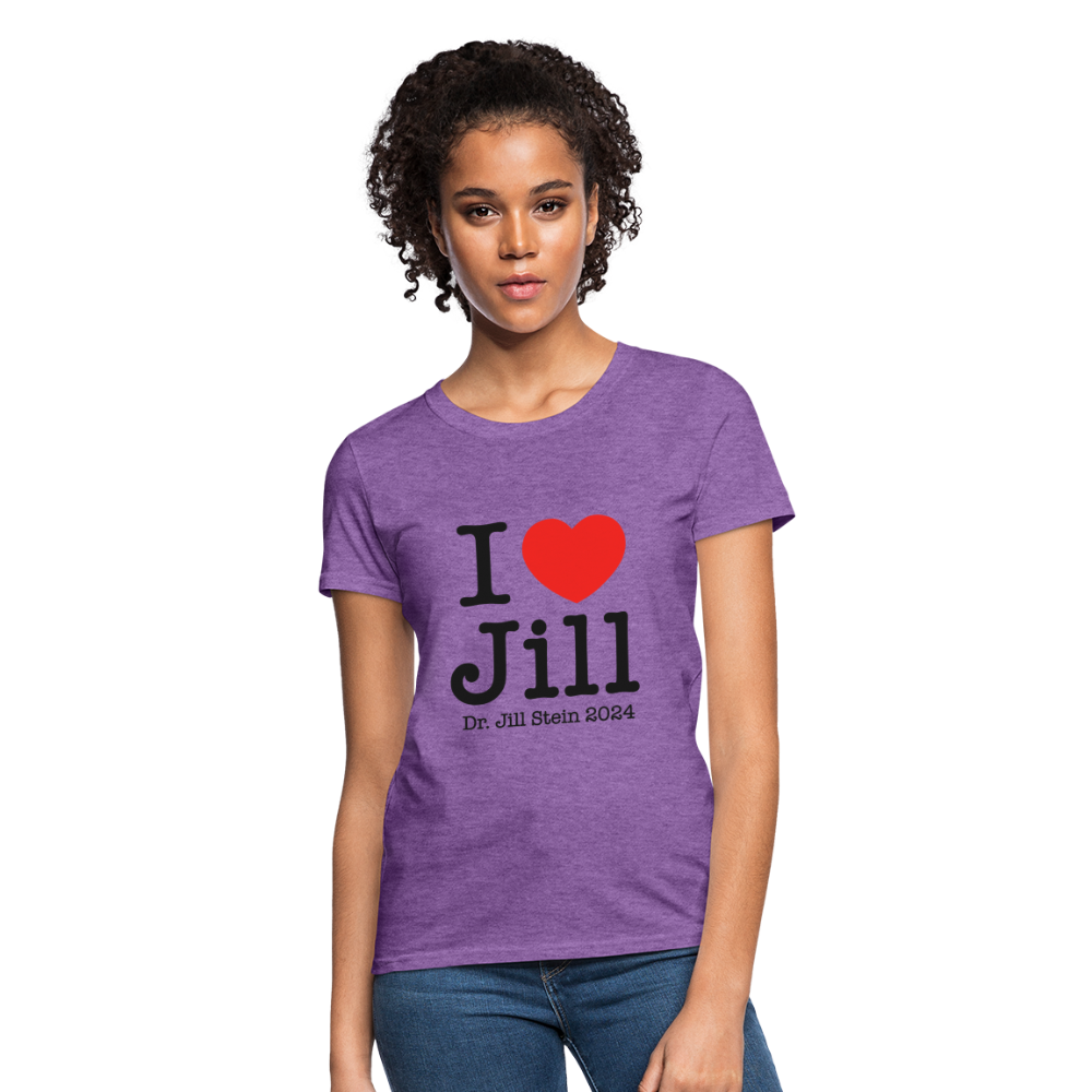 I Love Jill Women's T-Shirt - purple heather