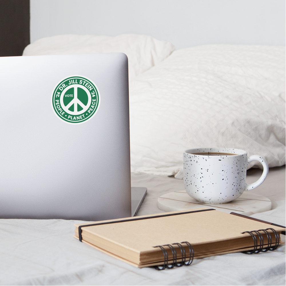 Jill's Peace Sign Sticker - white matte