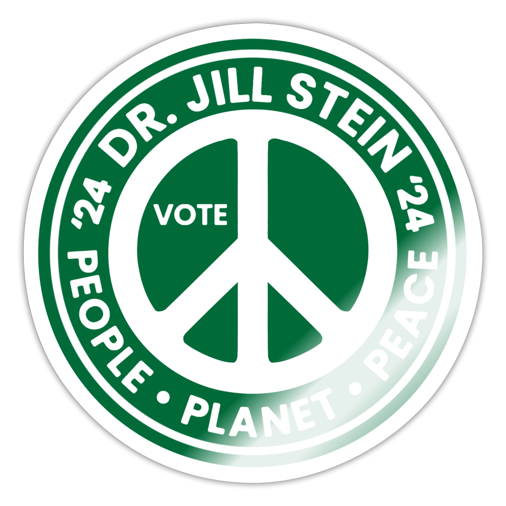 Jill's Peace Sign Sticker - white glossy