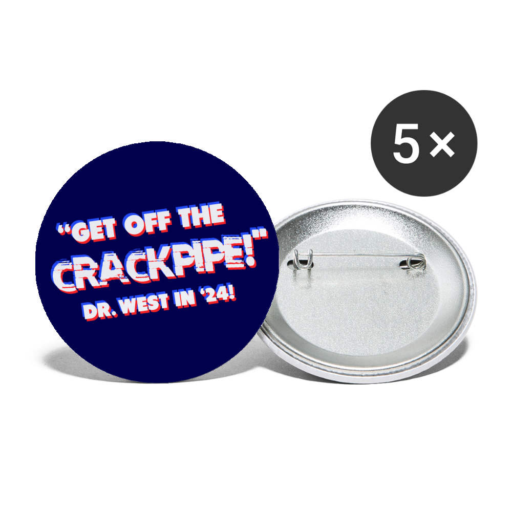 Crackpipe Buttons Large 2.2'' (5-pack) - white