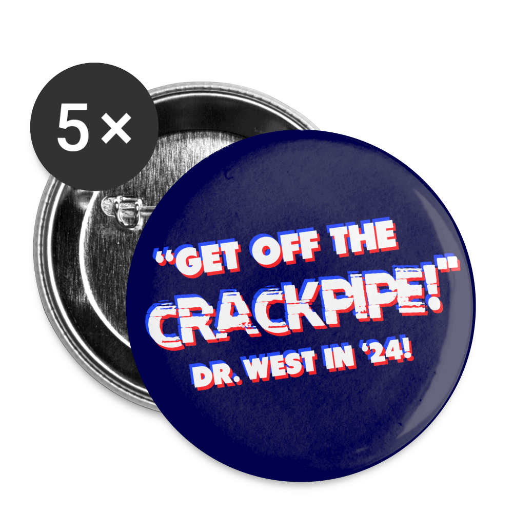 Crackpipe Buttons Large 2.2'' (5-pack) - white