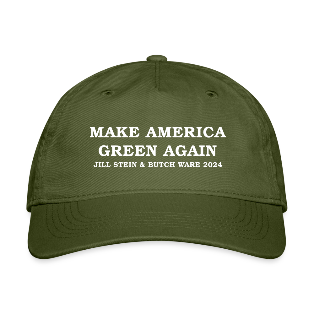 Make America Green Again Organic Baseball Cap - olive green